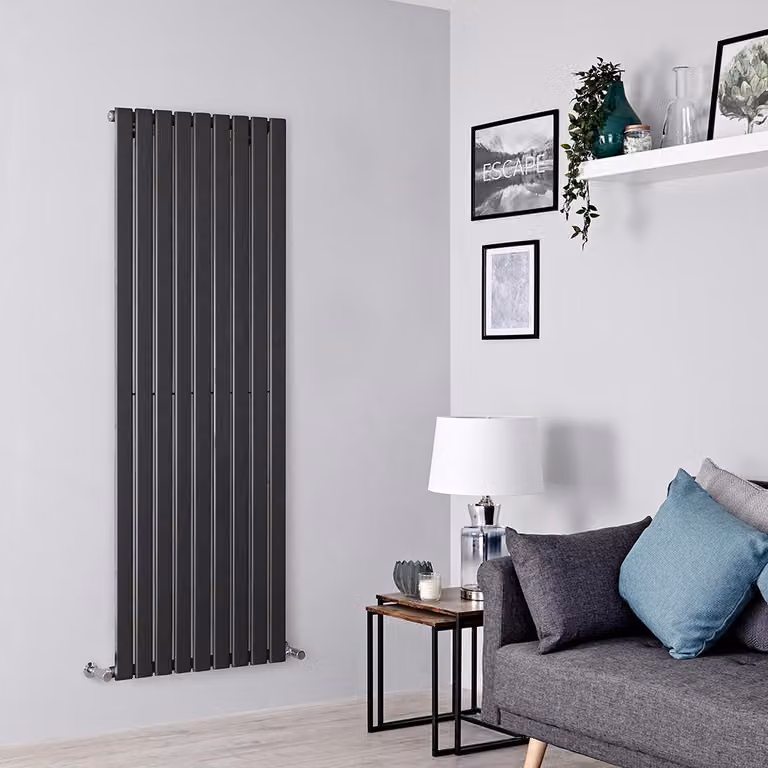 Radiatore di Design Verticale Antracite - 1600mm x 630mm - Pannello Singolo - Delta