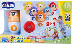 Bowling Monkey Strike FIT&FUN multicolore per bambini dai 18 mesi in su