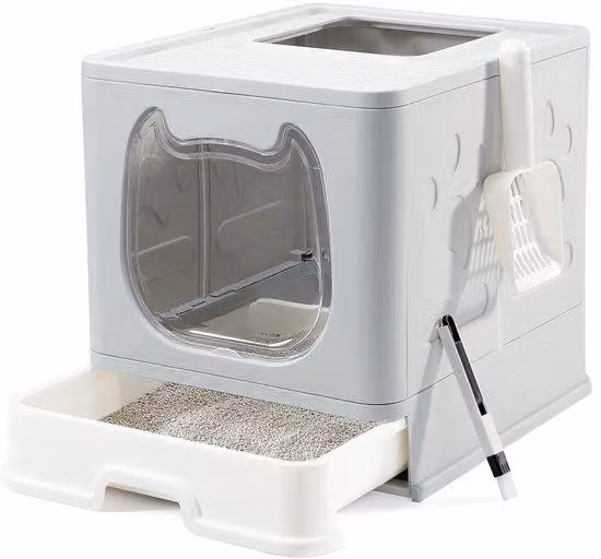 Lettaia pieghevole, spazzola per la pulizia e carriola 2 in 1 (grigio)