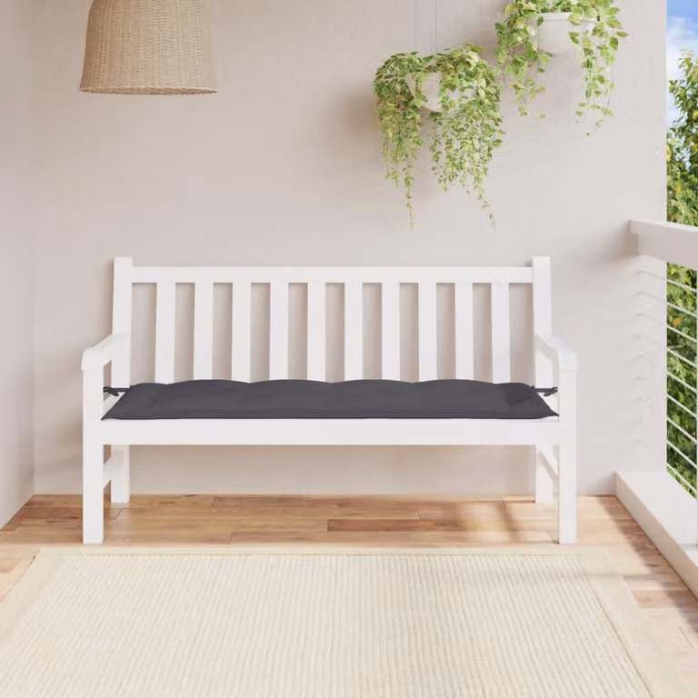 vidaXL Cuscino per Panca Antracite in Tessuto Oxford Idrorepellente e Traspirante L 150 x P 50 x H 7 cm