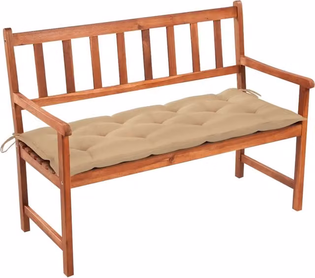 Panchina da giardino mobile da patio per esterni terrazza con cuscino 120 cm legno massello di acacia 02_0011375