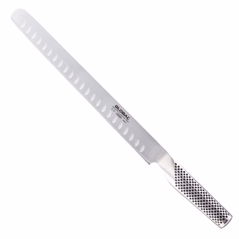 Coltello per salmone e prosciutto alveolato cm 27 serie G di Global