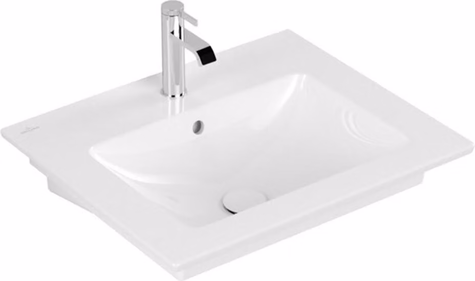 Villeroy & Boch Venticello lavabo, 1 trou pour robinet, avec trop-plein, 600x500mm, 412460R1, 412460R1