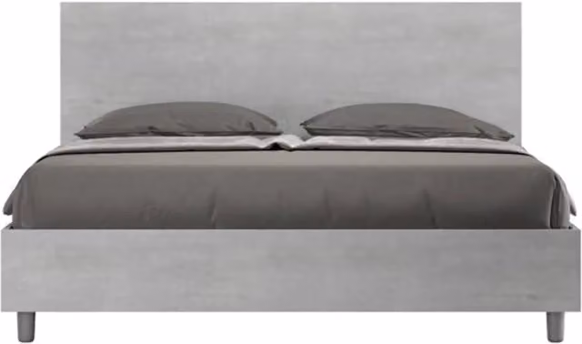 Letto matrimoniale con rete 160x190 cementoNew Egos