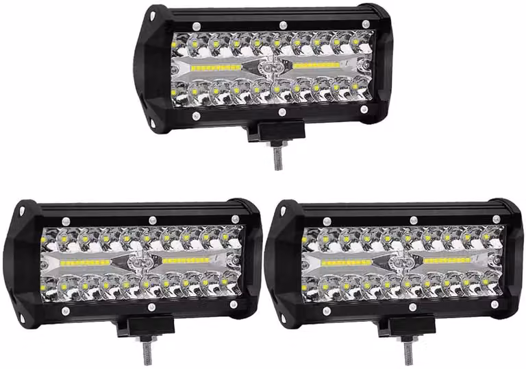 3X 120W LED Barra fari da lavoro, Greenmigo IP67 Fari supplementari Luce da lavoro Fari LED Luce da lavoro