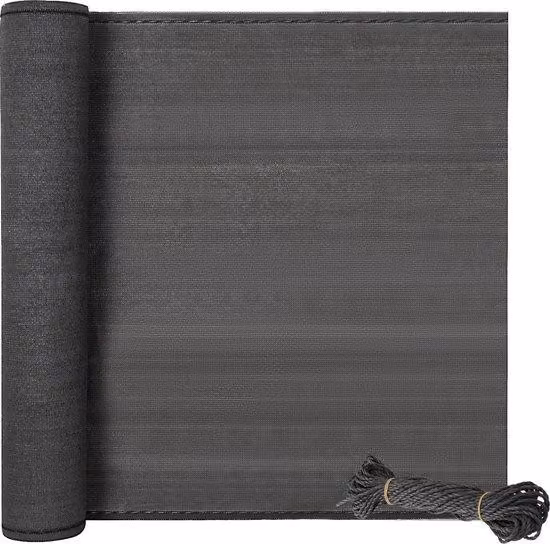 Paravento e parasole 2 in 1, resistente alle intemperie, grigio, 1,2 x 6 m