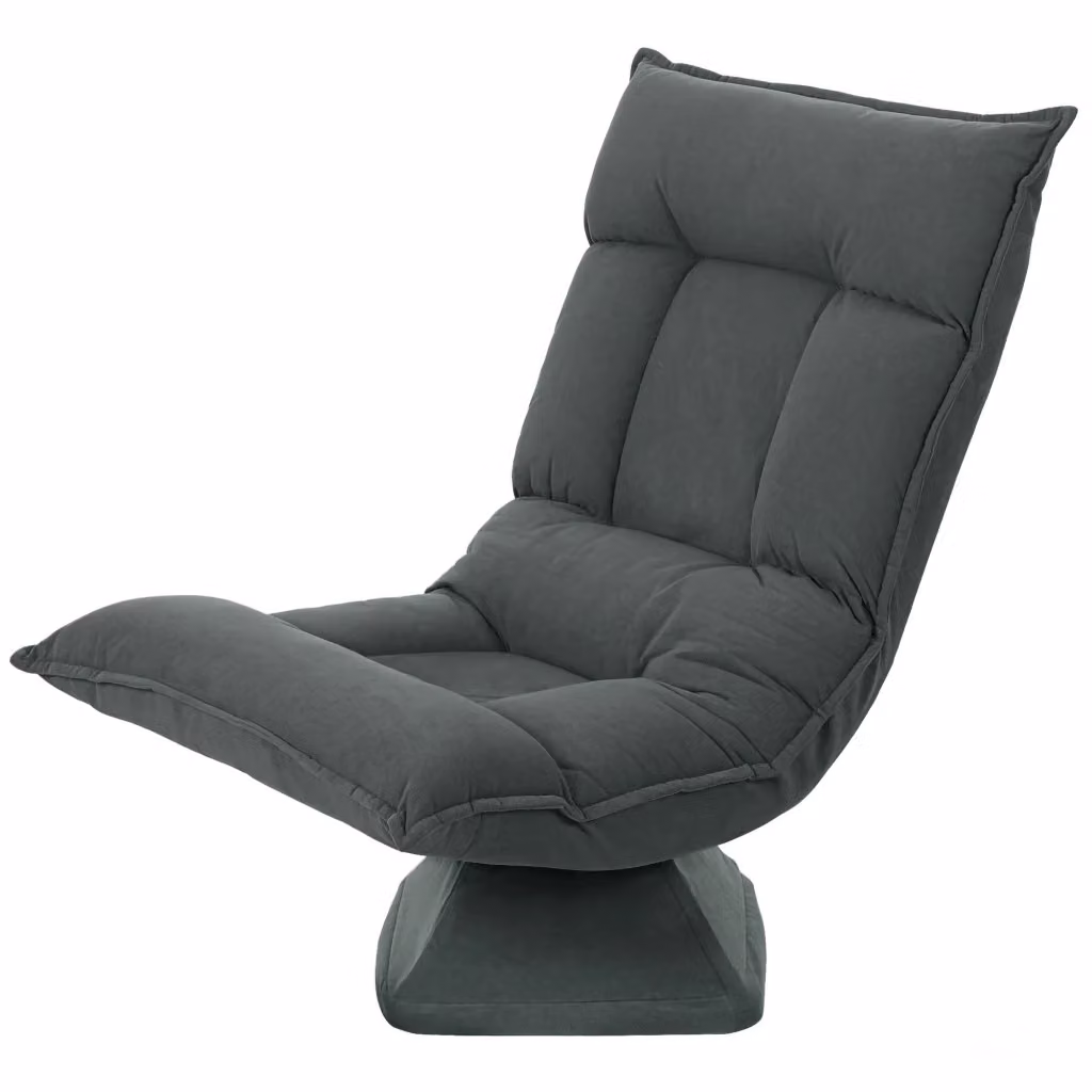 Poltrona reclinabile girevole Minimal Grigio scuro in tessuto – 2