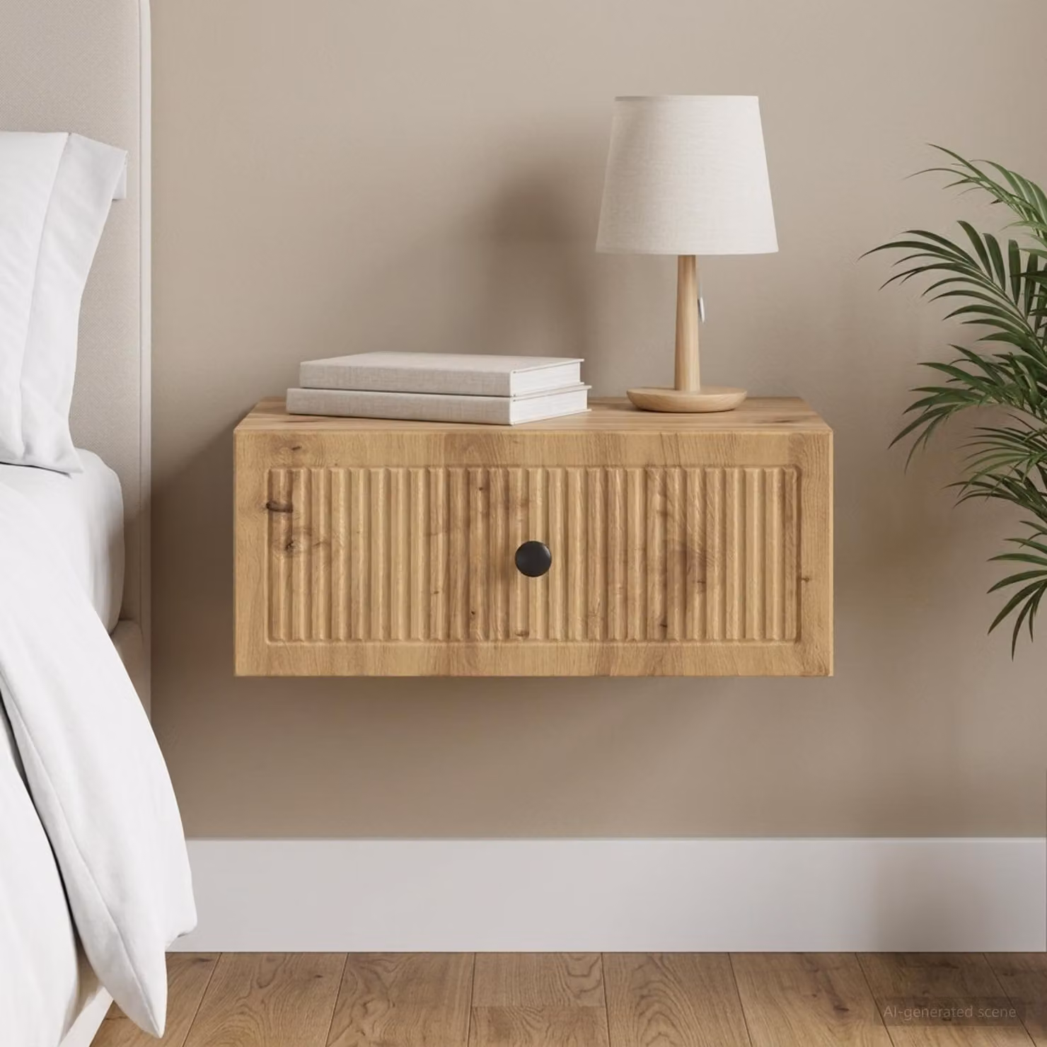 Armadio da Notte vidaXL in Legno Rovere Marrone L: 49 cm, P: 34,5 cm, H: 20 cm