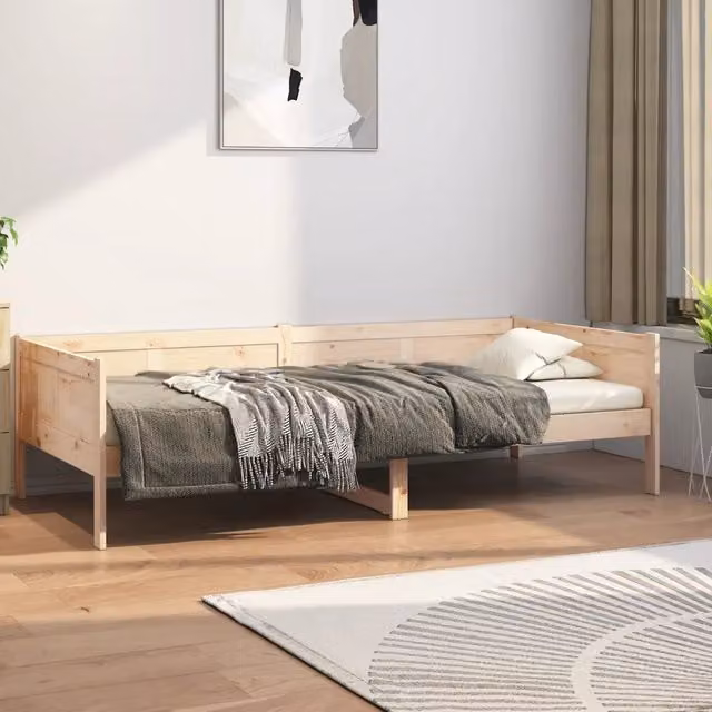 Dormeuse in legno massello di pino color marrone vidaXL L: 200 cm, P: 80 cm, H: 35 cm – 1