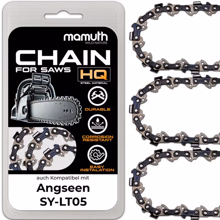 3 catene per motosega, lunghezza 15 cm, spessore 1,1 mm, passo 1/4", modello 37 TG, adatte per motoseghe. Codice prodotto: SKU002010