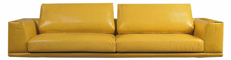 Dreisitzer Couch Polster Design Sofa Moderne 3er Sitz Sofas Zimmer Möbel Gelb