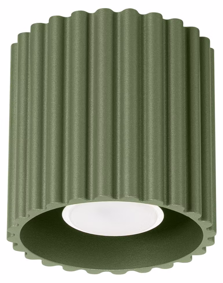 Lampada da soffitto AURA 1 verde oliva GU10 1xGU10 10W alluminio 10x10x10cm Sollux Lighting