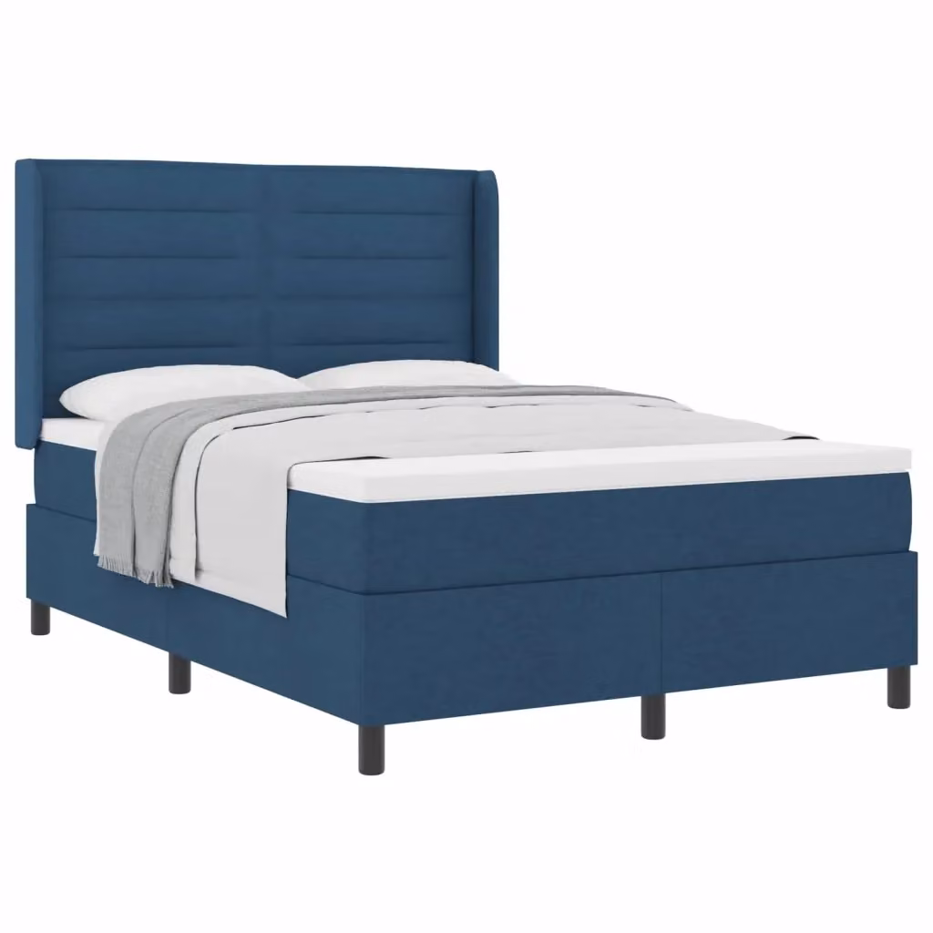 Letto ibrido con testiera e materasso vidaXL in tessuto blu L: 160 cm, P: 200 cm, H: 203 cm – 2