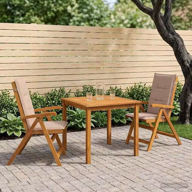Set da pranzo da giardino 3 pezzi 2-Posti Tortora 3434593