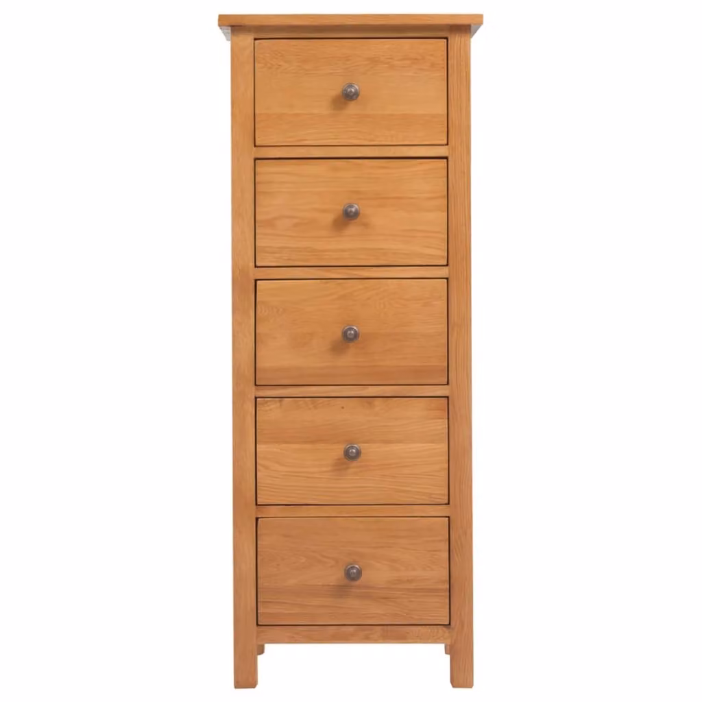 Cassettiera alta con cassetti 45x32x110 cm in rovere massiccio