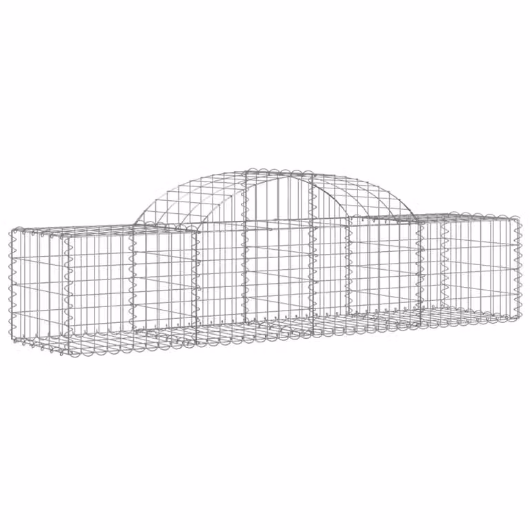 Cesto Gabbione ad Arco 200x50x40/60 cm Ferro Zincato