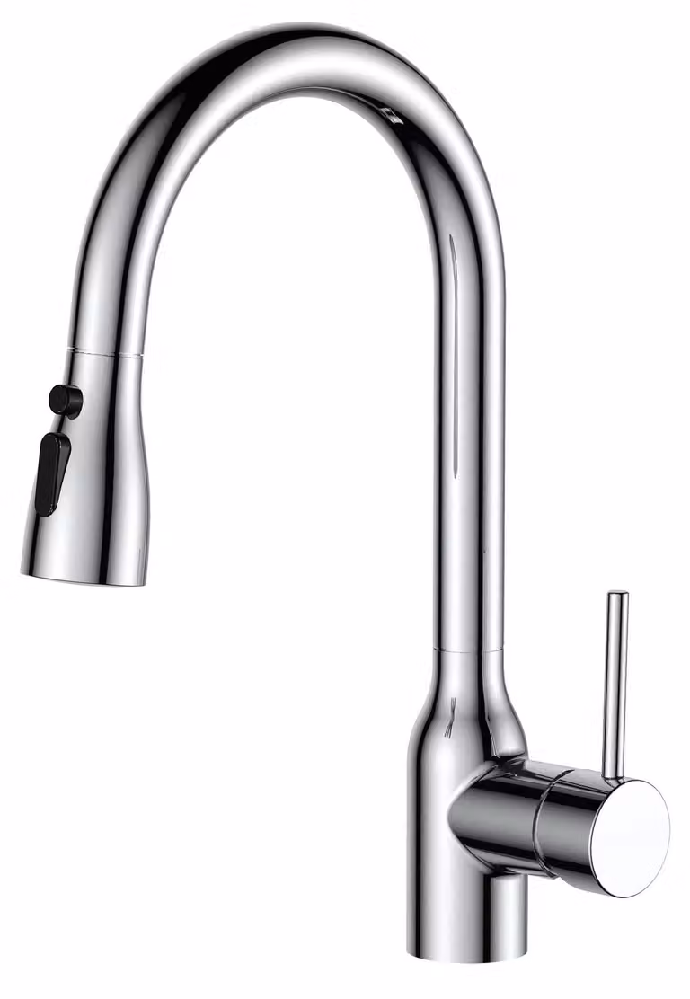 Solidchoice - Rubinetto da cucina estraibile con erogatore e due getti d'acqua