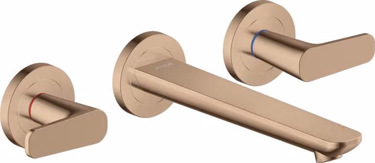 hansgrohe AXOR Citterio C robinetterie de lavabo 3 trous encastrée pour montage mural, bec 195mm, 49070300, 49070300