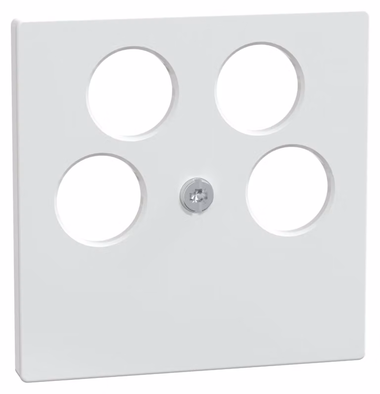 Merten 296725 Copripiastra centrale a 4 poli per presa antenna R/TV/SAT M-Pure active bianco/lucido