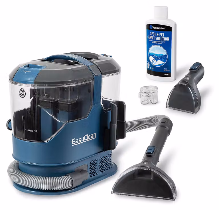 Pulitore a vapore per tappeti Vacmaster, modello SCA0801, per la pulizia di divani, tappeti e imbottiti, completo di accessori
