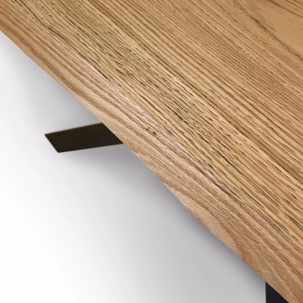 Tavolo fisso Versalux in rovere scortecciato con gambe in metallo antracite L: 160 cm, P: 90 cm, H: 75 cm – 2