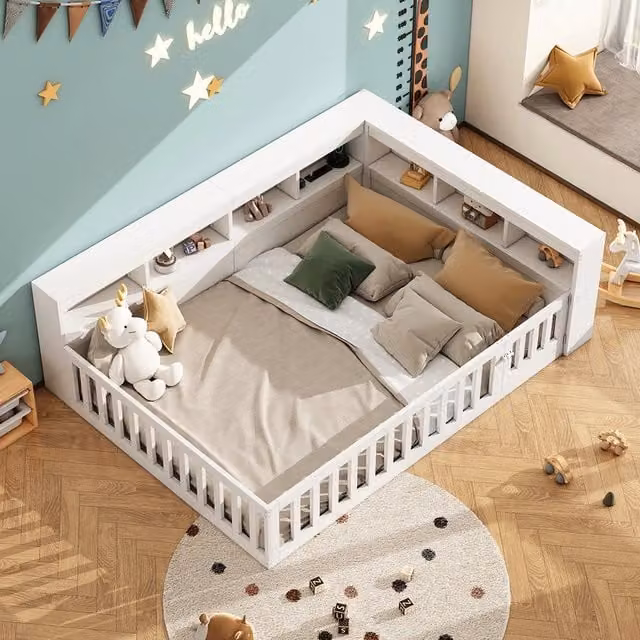 Daybed - Xylo - 140x190 cm USB balaustra bianco