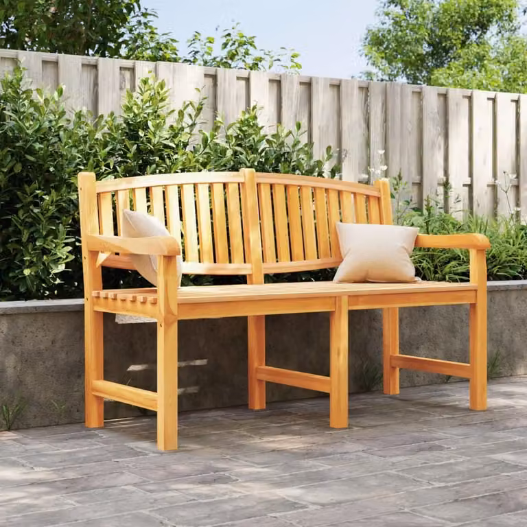 The Living Store Panca da giardino 149,5x60x90 cm Teak massiccio