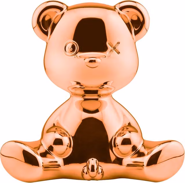 Lampada da tavolo Qeeboo Teddy Boy in metallo color rame con lampadina E27 sostituibile