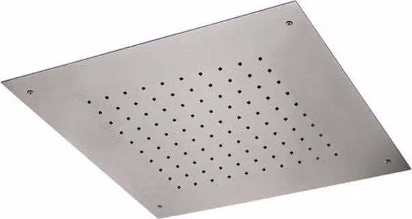 Soffione a soffitto in acciaio inox quadrato
