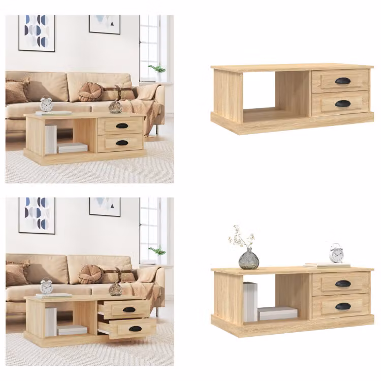 vidaXL Tavolino in rovere Sonoma 90x50x35 cm in legno - Tavolino - Tavolini - Tavolino - Tavolo da divano