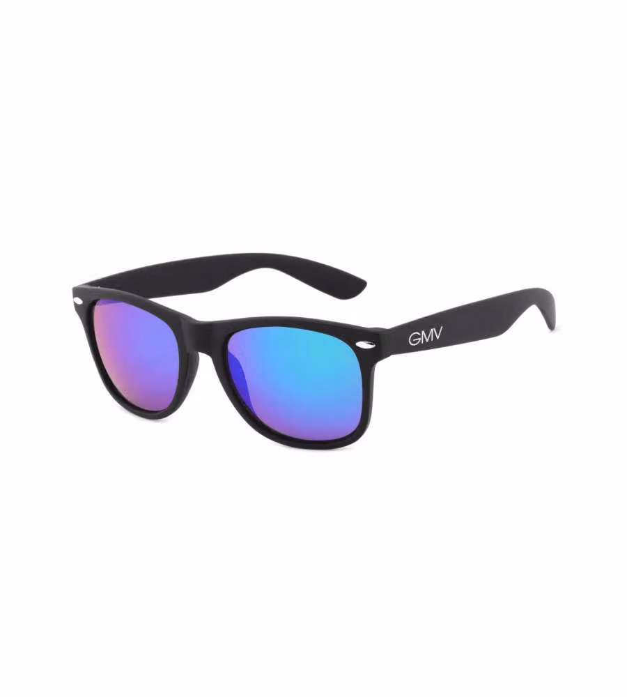 Gian Marco Venturi Occhiali da Sole Marsiglia Nero Verde Specchio Unisex