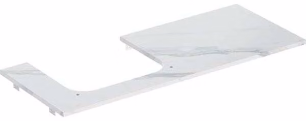 Geberit ONE Plaque de lavabo, découpe à gauche, pour lavabo à poser, grès cérame, 120x2x47cm, 505.135.00.1, 505.135.00.1