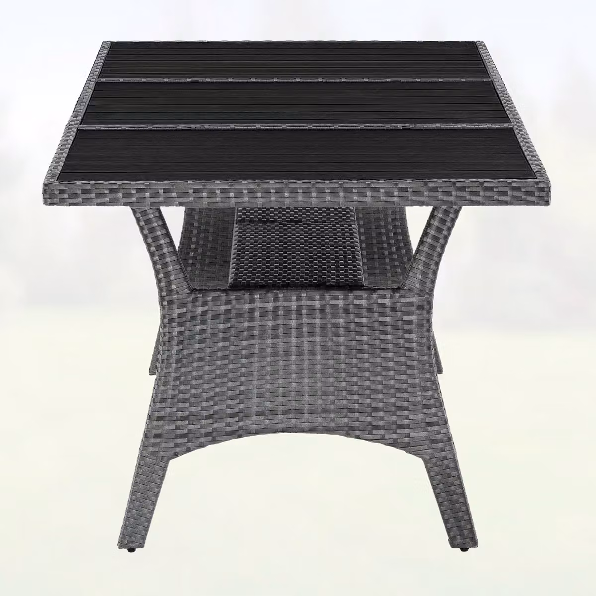 Tavolo da giardino rettangolare estensibile Casaria in polyrattan grigio L: 190 cm, P: 90 cm, H: 75 cm – 4