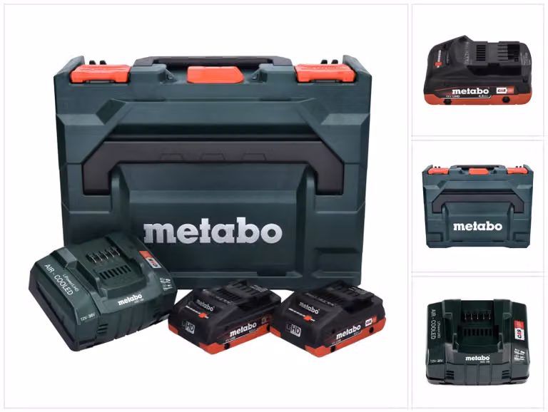 Metabo Basis Set LIHD - 2x Batterie da 4,0 Ah + Caricabatterie ASC 145 + Valigetta Metaloc ( 685130000 )