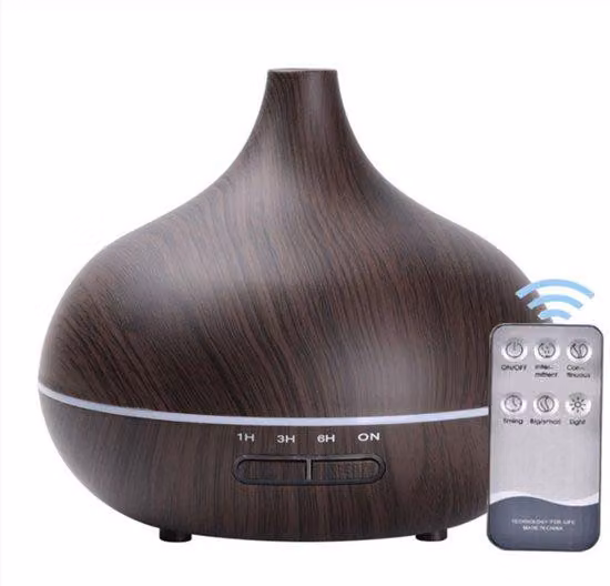 Umidificatore con serbatoio da 500 ml, illuminazione a LED, timer e modalità a 7 colori, ideale per l'aromaterapia, lo yoga, gli uffici, le spa e le camere da letto.