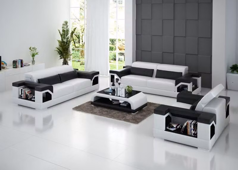 Ledersofa Couch Sofagarnitur Set 3+2+1 Sitzer Garnitur Design Modern Sofa G8014D