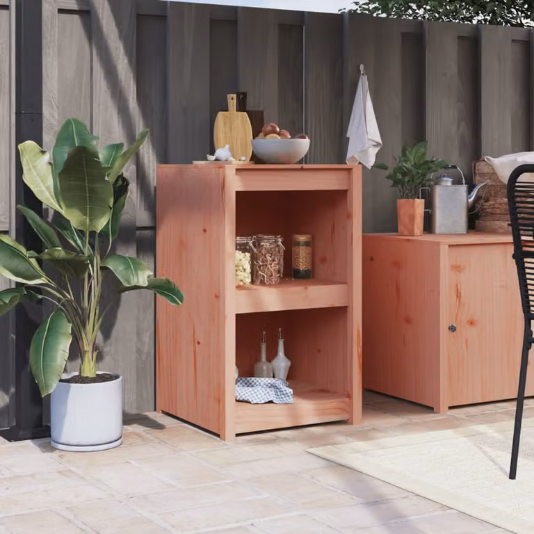 Mobile da cucina da esterno vidaXL MEPPEL in legno massello di Douglas marrone L/P/H: 55 x 55 x 92 cm