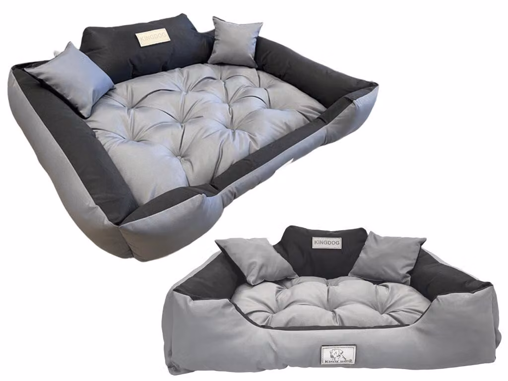 Letto grande per cani e gatti 145 x 115 grigio scuro - Kingdog