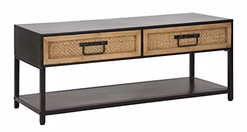 Mauro Ferretti Mobile Porta TV HANOI, Metallo e MDF, Multicolore, 95x38x38 cm