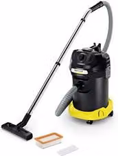Aspiratutto Kärcher AD 4 Premium, 600 W, Nero e Giallo, 17 l
