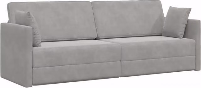 Divano-letto | Sof¨¤ letto | Letto singolo da pavimento Grigio chiaro 213 x 70 x 77 cm