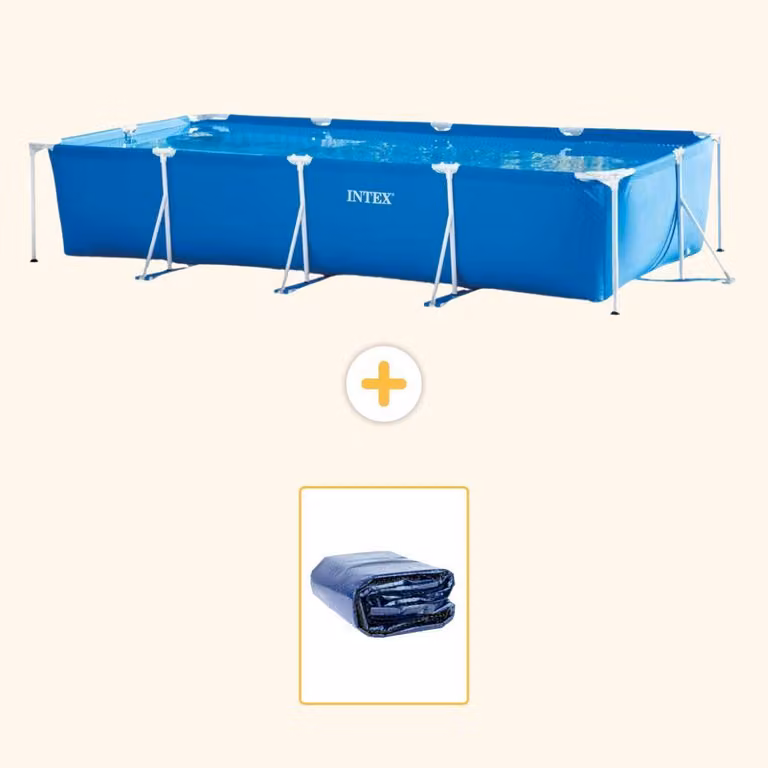 Piscina fuori terra rettangolare - 450x220x84 cm - in 2 parti - modello S21257