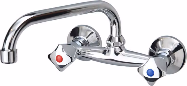 Miscelatore per lavabo Lucy a due leve con bocca a C