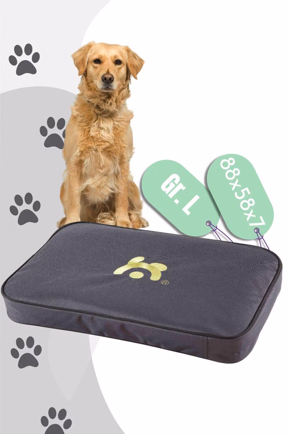 Cuscino per cani Maelson Lounge Mat - antracite L 92 - (88 x 58 x 7 cm)
