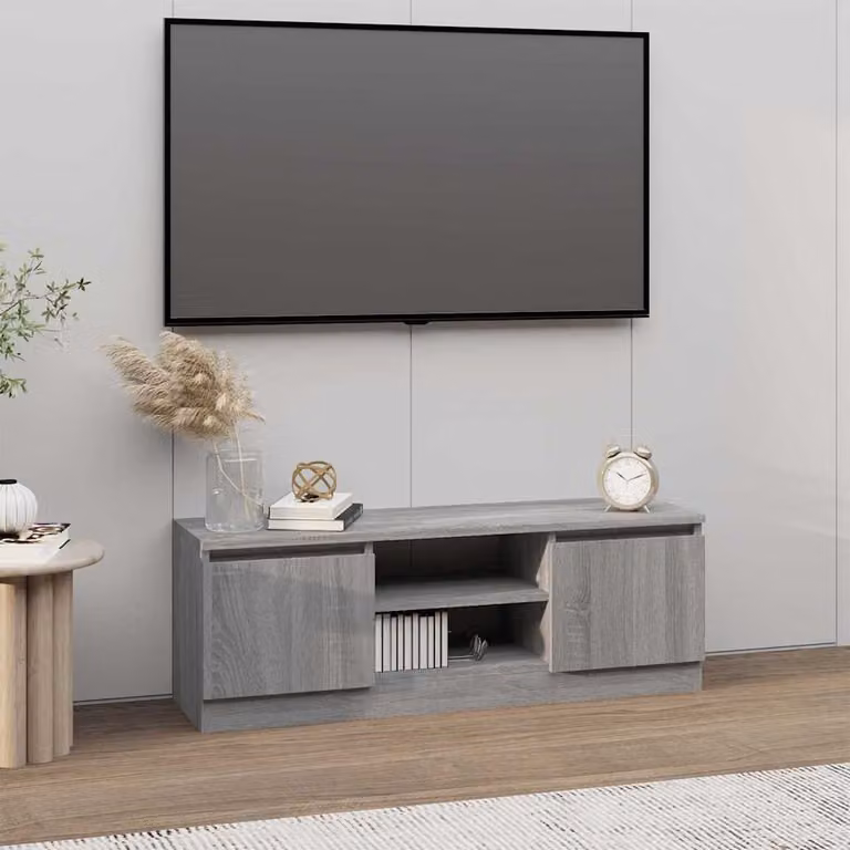 Mobile Porta TV vidaXL con Anta, Grigio Sonoma, L 102 cm x P 30 cm x H 36 cm