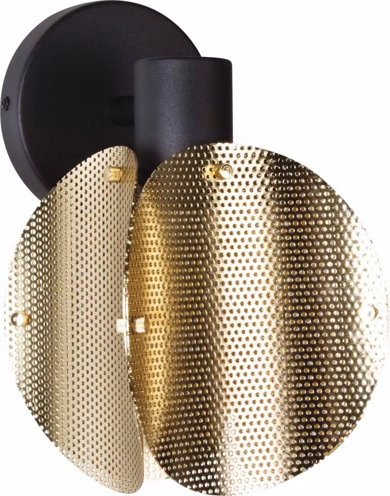 OSRAM Decor Folded Globe Applique E27, oro, acciaio elettroplaccato, industriale, tessuto, cavo da 1,6 m
