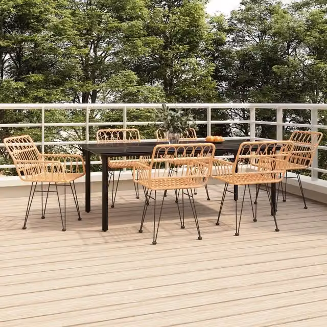 Set da Pranzo da Giardino 7 pz in Polyrattan 3157863