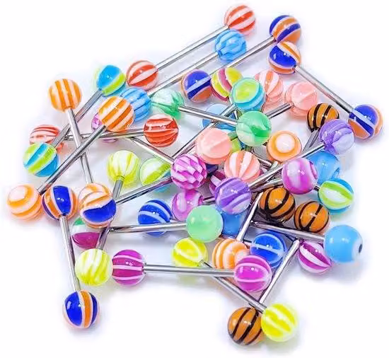 Set di bacchette in acciaio inossidabile, 30 pezzi, 16 mm, per gioielli in acrilico