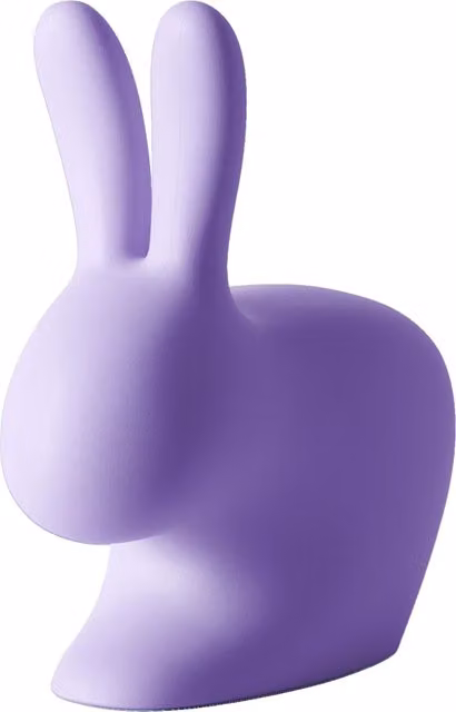 Sedia in polietilene Qeeboo Rabbit colore viola per esterno e interno