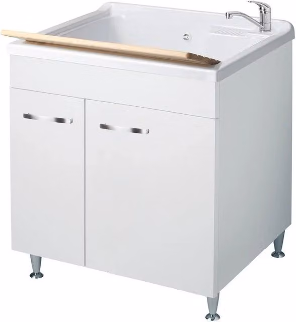 Lavatoio 75x60 tutta vasca a due ante con cesto - serie Classica